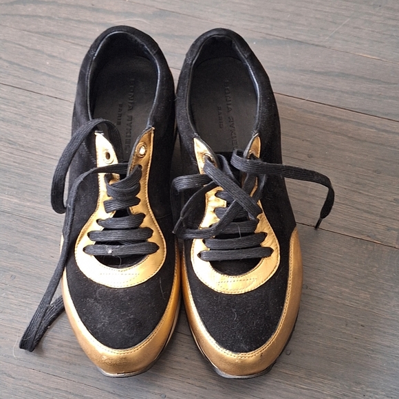 Sonia Rykiel Black & Good Platform Sneakers Sz 38 / 8 - Picture 2 of 12